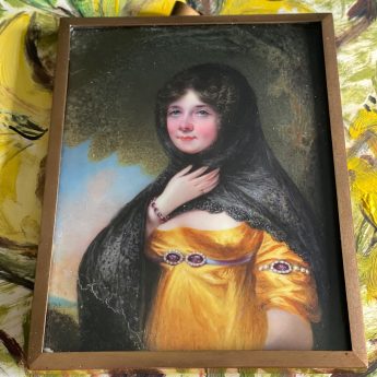 Horace Hone, enamel miniature portrait of Mrs Bernard