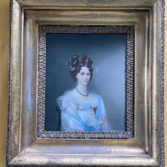 Ellen Sharples, pastel portrait of a young lady