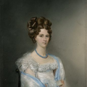 Ellen Sharples, pastel portrait of a young lady