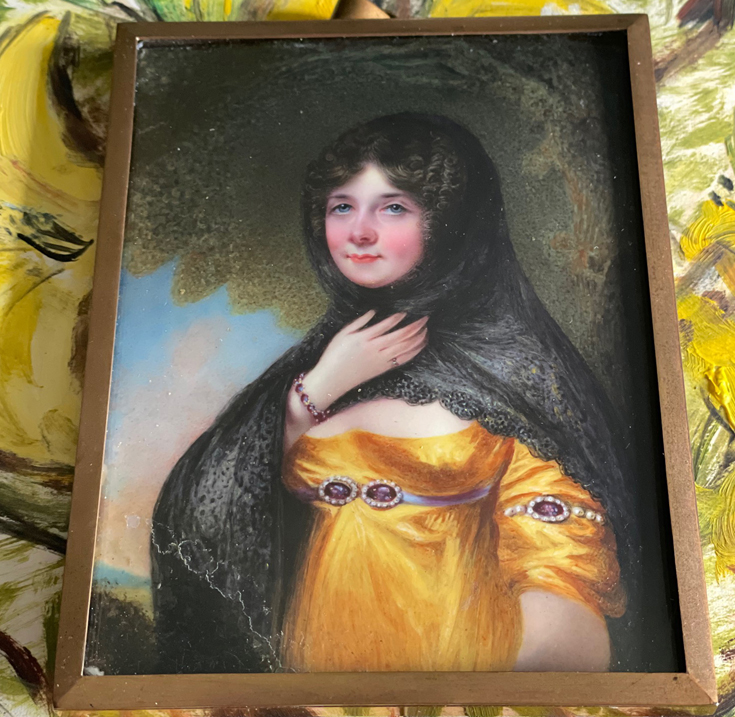 Horace Hone, enamel miniature portrait of Mrs Bernard