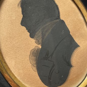 John Dixon, painted silhouette of a gentleman