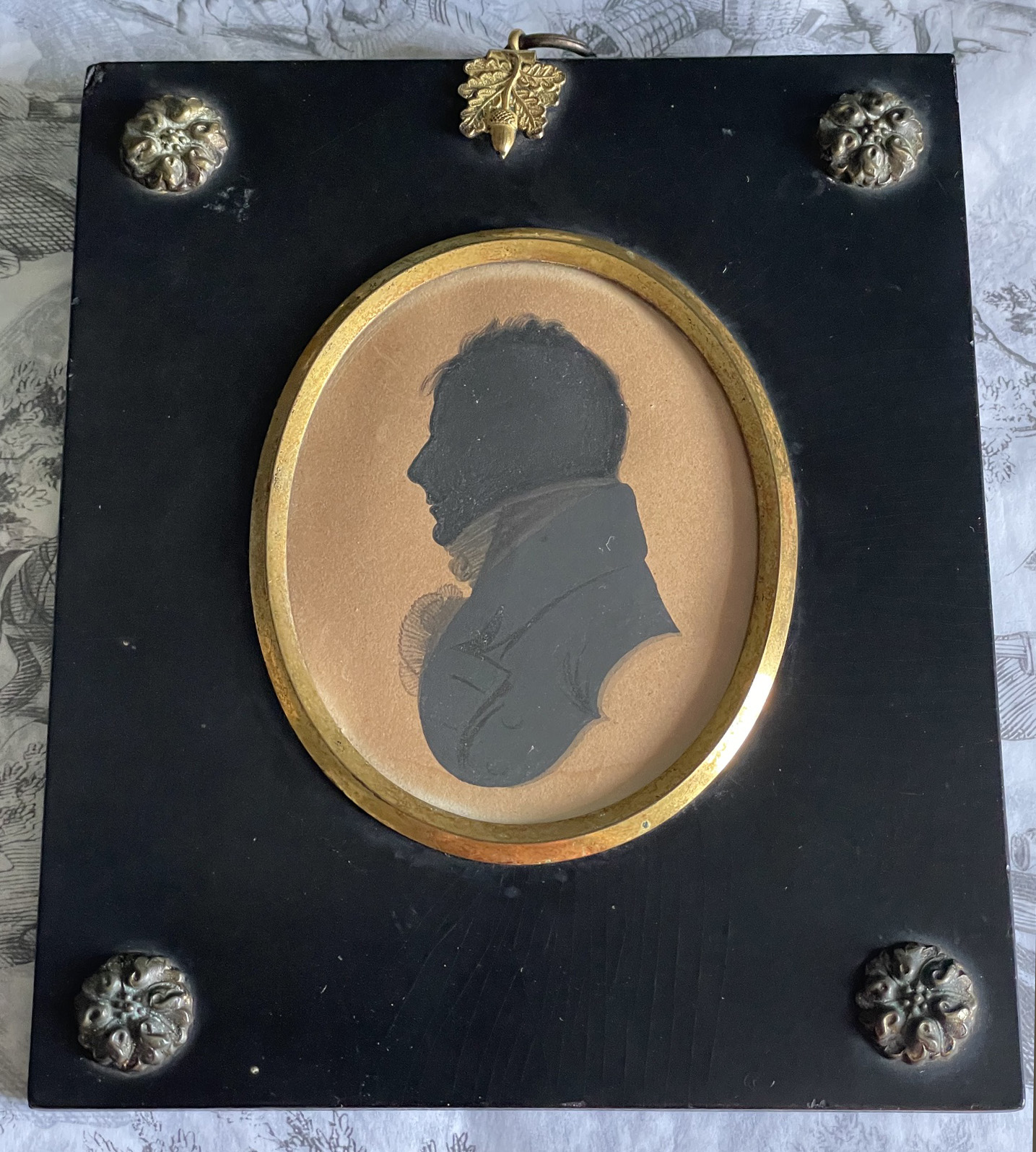John Dixon, painted silhouette of a gentleman
