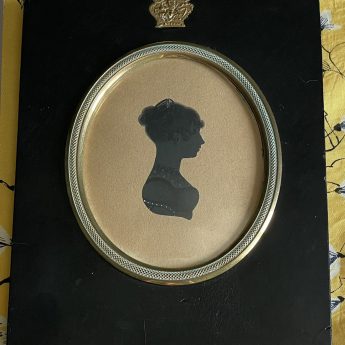Edward Foster, painted silhouette of a young Yorkshire lady