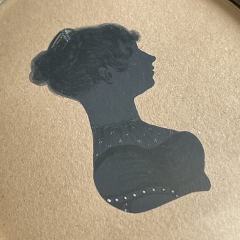 Edward Foster, painted silhouette of a young Yorkshire lady