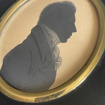 William Hamlet the Elder, painted silhouette of a gentleman