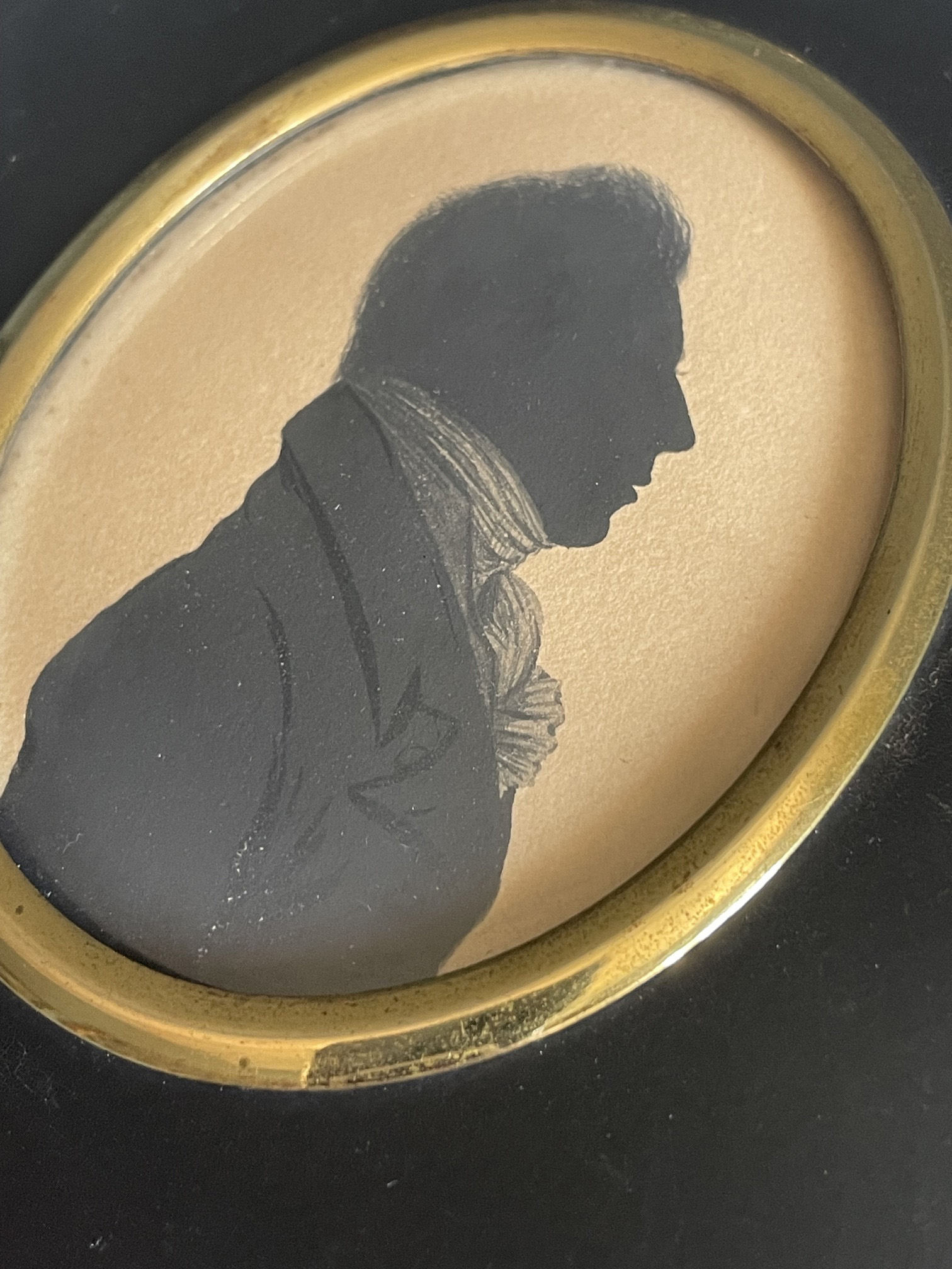 William Hamlet the Elder, painted silhouette of a gentleman