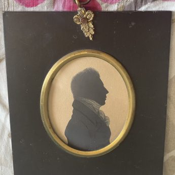 William Hamlet the Elder, painted silhouette of a gentleman
