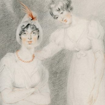 George Henry Harlow, pencil and watercolour portrait