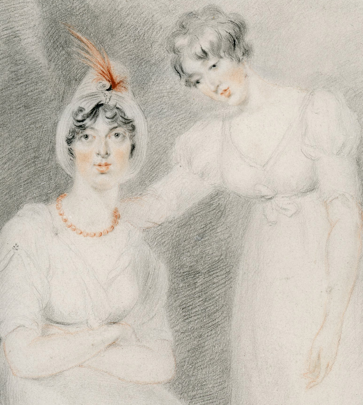 George Henry Harlow, pencil and watercolour portrait