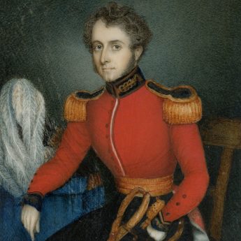 Miniature portrait of Dragoons Officer John Thompson