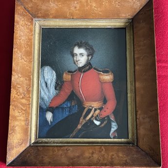 Miniature portrait of Dragoons Officer John Thompson