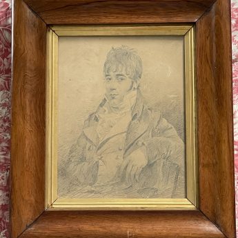 A handsome pair of Regency portraits in pencil