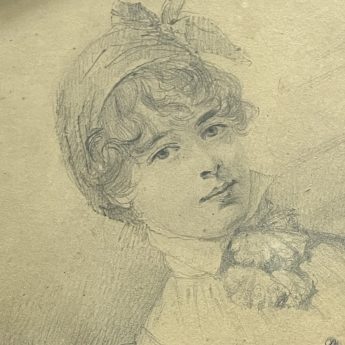 A handsome pair of Regency portraits in pencil