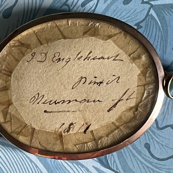 John Cox Dillman Engleheart miniature portrait of a gentleman in a blue coat