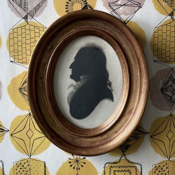 J. Harrison, painted silhouette of a gentleman dated 1811