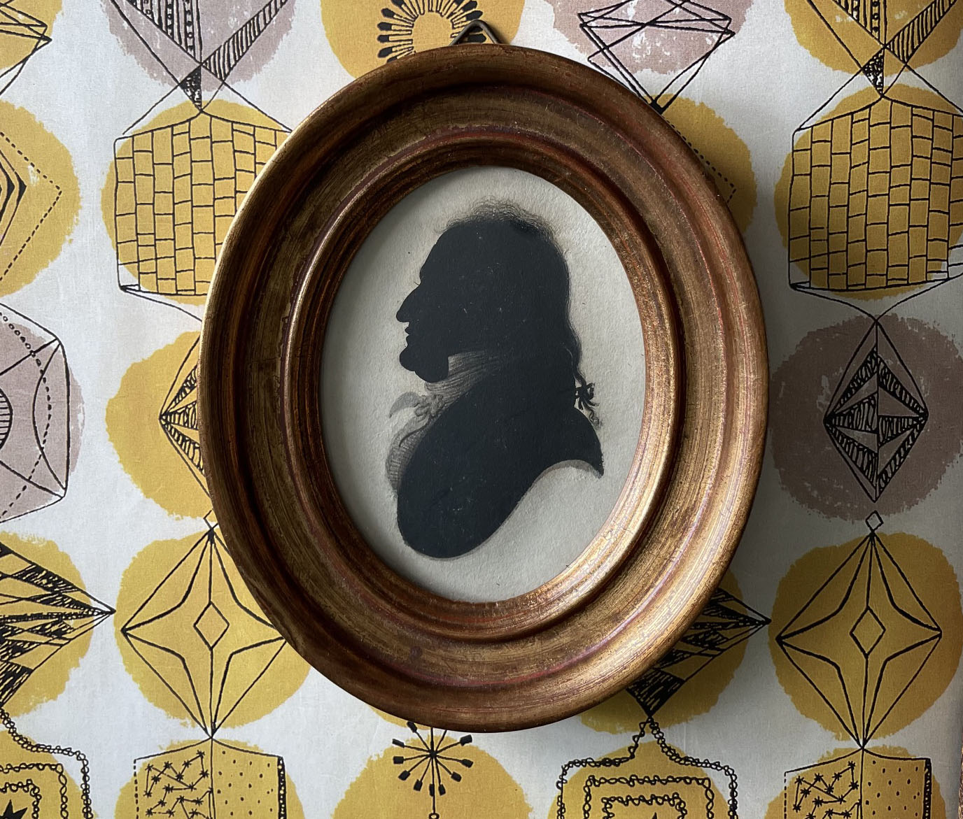 J. Harrison, painted silhouette of a gentleman dated 1811