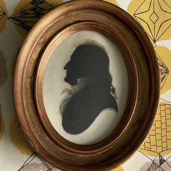 J. Harrison, painted silhouette of a gentleman dated 1811