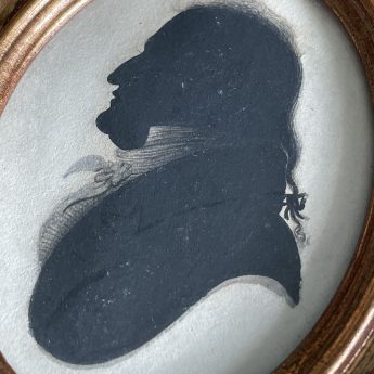 J. Harrison, painted silhouette of a gentleman dated 1811