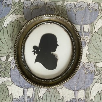 John Miers, silhouette of a gentleman in a catogan wig