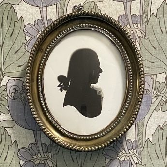John Miers, silhouette of a gentleman in a catogan wig