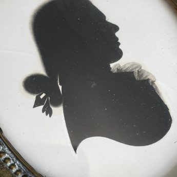 John Miers, silhouette of a gentleman in a catogan wig