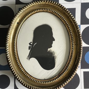 John Miers, silhouette on plaster with Leeds label no. 6