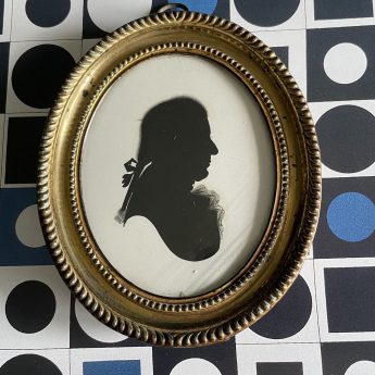 John Miers, silhouette on plaster with Leeds label no. 6