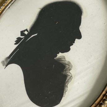John Miers, silhouette on plaster with Leeds label no. 6