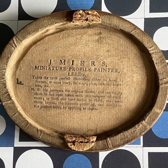 John Miers, silhouette on plaster with Leeds label no. 6