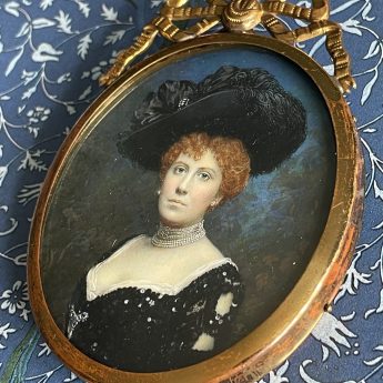 George Frederick Zink, miniature portrait of Alice Keppel