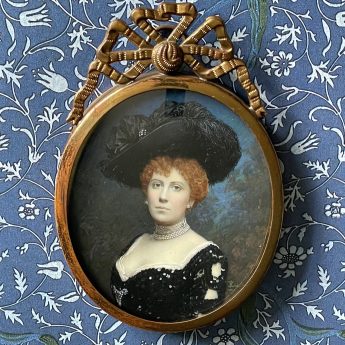 George Frederick Zink, miniature portrait of Alice Keppel