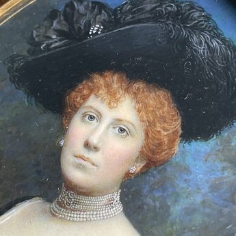 George Frederick Zink, miniature portrait of Alice Keppel