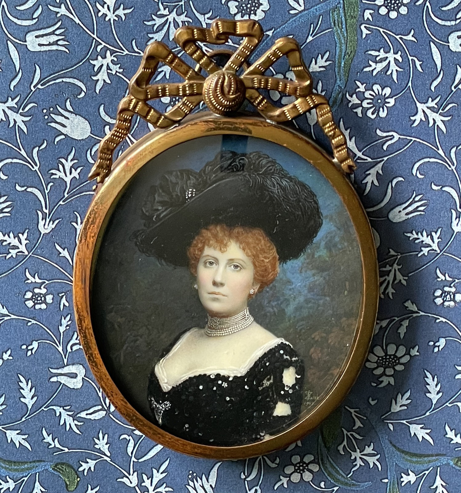George Frederick Zink, miniature portrait of Alice Keppel