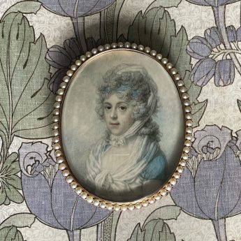 Richard Cosway, signed portrait of Mrs Leonard