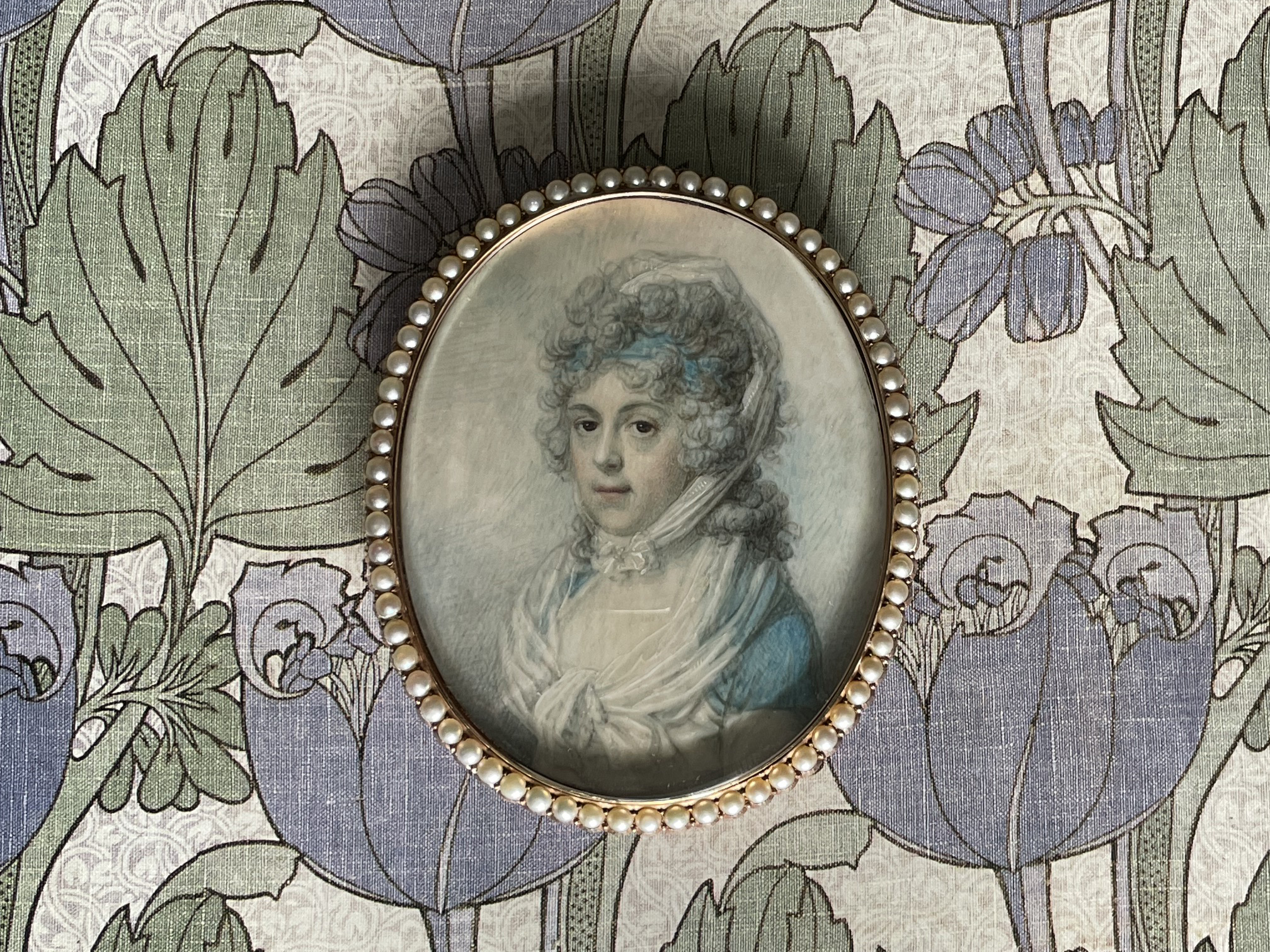 Richard Cosway, signed portrait of Mrs Leonard