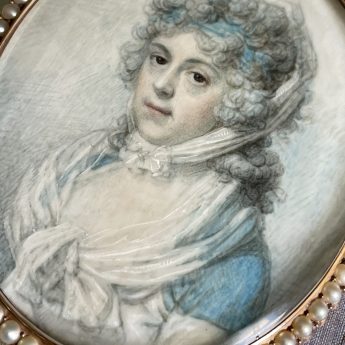 Richard Cosway, signed portrait of Mrs Leonard
