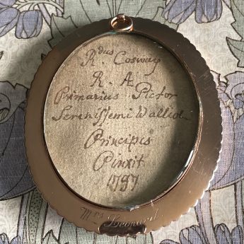 Richard Cosway, signed portrait of Mrs Leonard
