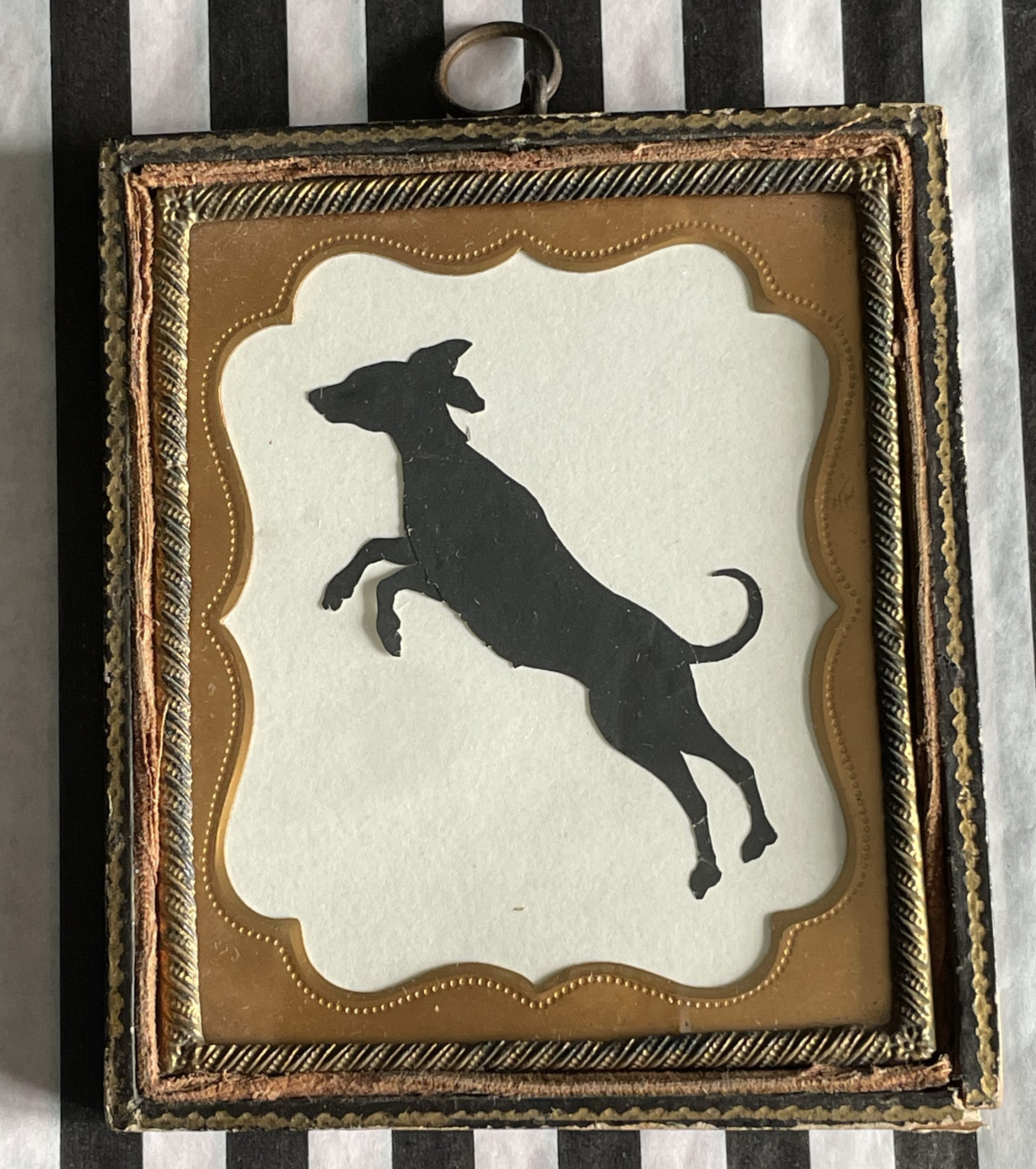 Augustin Edouart cut silhouette of a dog