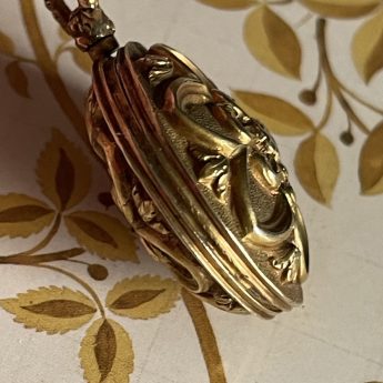 John Field, profile of a bespectacled gentleman in a gold locket
