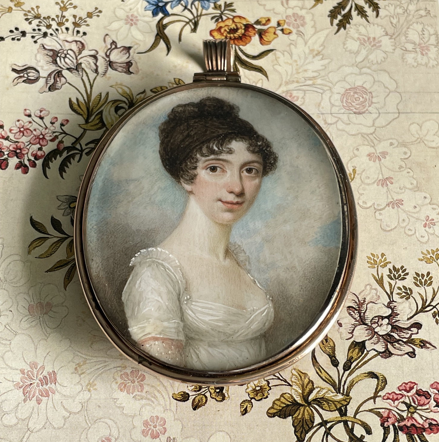 Alexander Gallaway miniature portrait of a lady