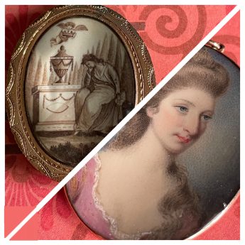 Ozias Humphry miniature portrait of a Georgian lady