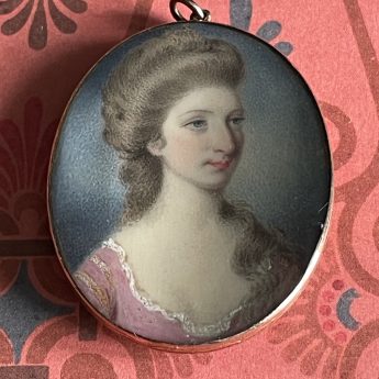 Ozias Humphry miniature portrait of a Georgian lady