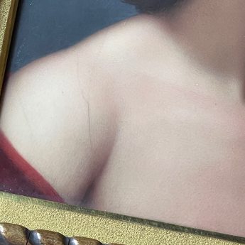 Henry Bone, enamel portrait of Head of David after Guido Reni