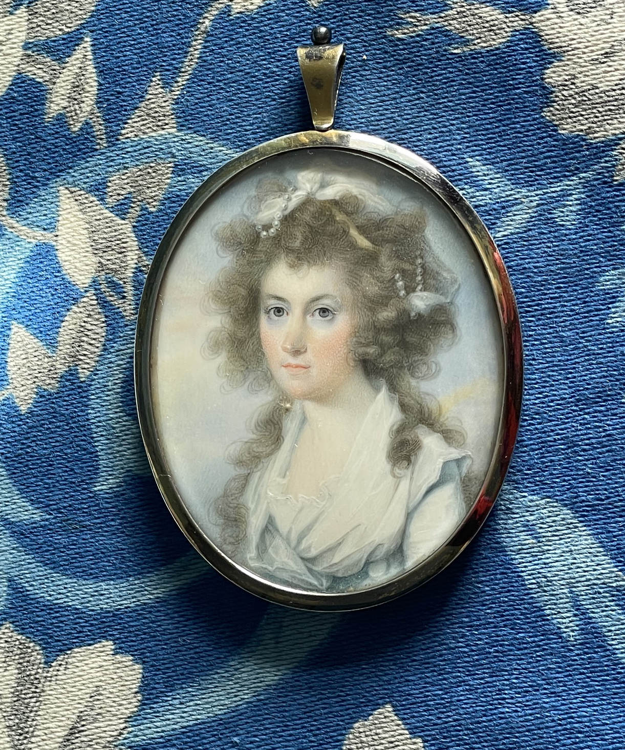 John Donaldson miniature portrait of a young lady