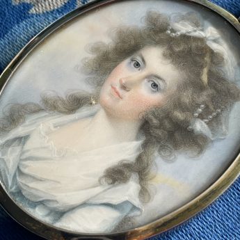 John Donaldson miniature portrait of a young lady