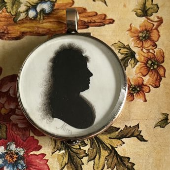 John Miers, circular locket silhouette of a lady