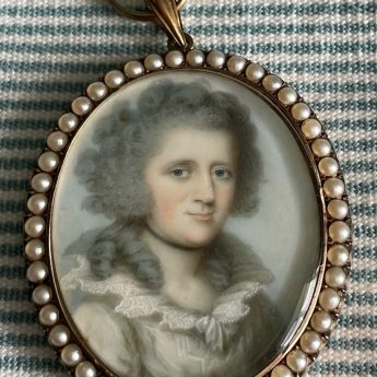 Charles Robertson, portrait miniature of a lady