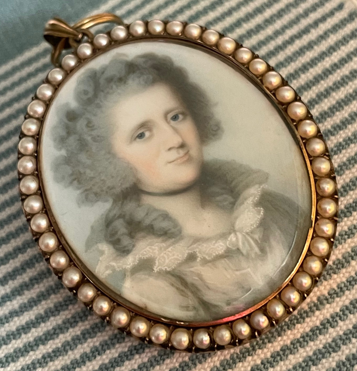 Charles Robertson, portrait miniature of a lady