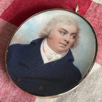 William Wood, miniature portrait of Robert Clarke